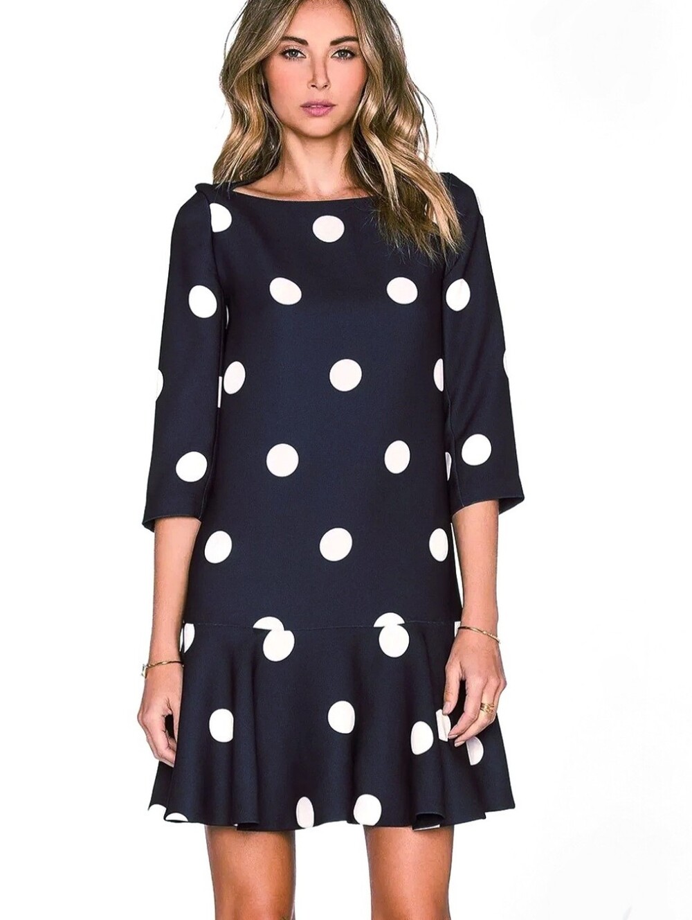 kate spade Navy and Pink Polka Dot Mini Dress